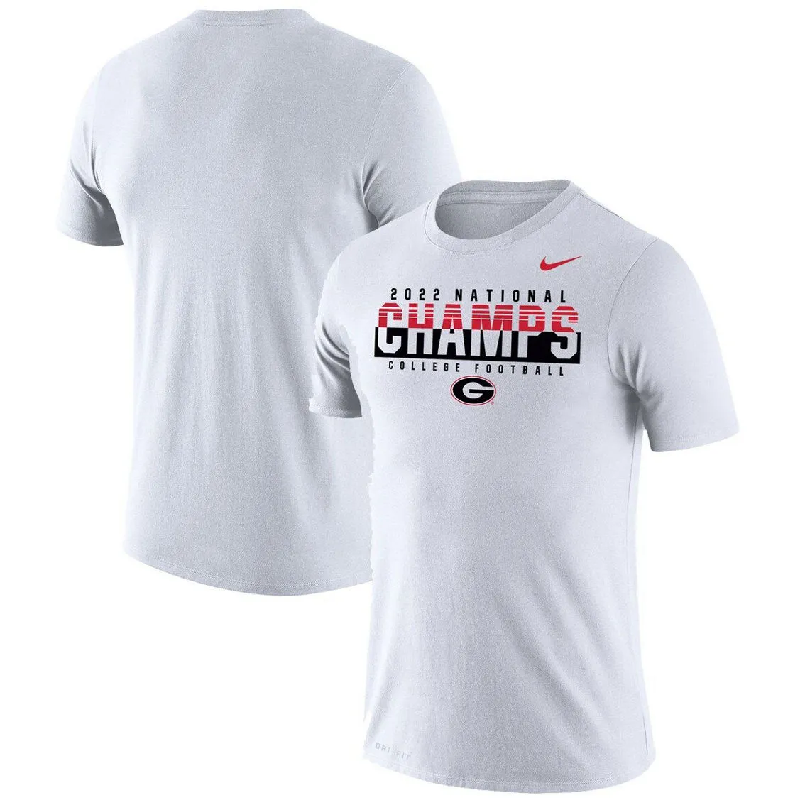 Nike Men's White Georgia Bulldogs College Football Playoff 2022 National S Legend Performance T-Shirt 2 Nike Men's White Georgia Bulldogs College Football Playoff 2022 National S Legend Performance T-Shirt - Image 2