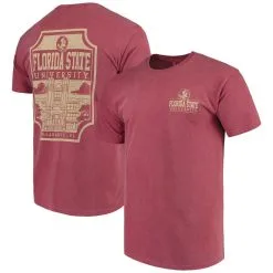 Image One Men's Garnet Florida State Seminoles Comfort Colors Campus Icon T-Shirt