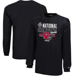 Champion Youth Black Georgia Bulldogs Back-To-Back College Football Playoff National S Again Long Sleeve T-Shirt