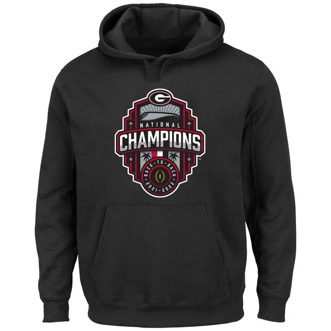 Profile Men's Black Georgia Bulldogs College Football Playoff 2022 National S Official Logo Big & Tall Pullover Hoodie 2 Profile Men's Black Georgia Bulldogs College Football Playoff 2022 National S Official Logo Big & Tall Pullover Hoodie - Image 2