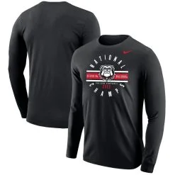 Nike Men's Black Georgia Bulldogs College Football Playoff 2022 National S Long Sleeve T-Shirt