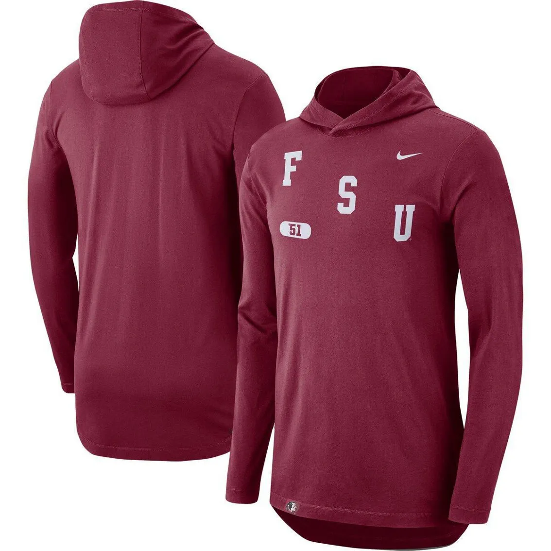 Nike Men's Garnet Florida State Seminoles Team Performance Long Sleeve Hoodie T-Shirt 2 Nike Men's Garnet Florida State Seminoles Team Performance Long Sleeve Hoodie T-Shirt - Image 2