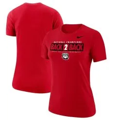 Nike Women's Red Georgia Bulldogs Back-To-Back College Football Playoff National S T-Shirt