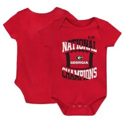 Outerstuff Newborn Red Georgia Bulldogs College Football Playoff 2022 National S Bodysuit
