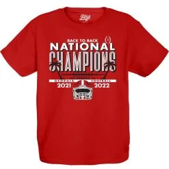 Blue 84 Youth Red Georgia Bulldogs College Football Playoff 2022 National S Schedule T-Shirt -Arizona State Sun Devils Shop DSCO1158819312 BLUERE ALT2