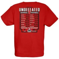Blue 84 Youth Red Georgia Bulldogs College Football Playoff 2022 National S Schedule T-Shirt -Arizona State Sun Devils Shop DSCO1158819312 BLUERE ALT3