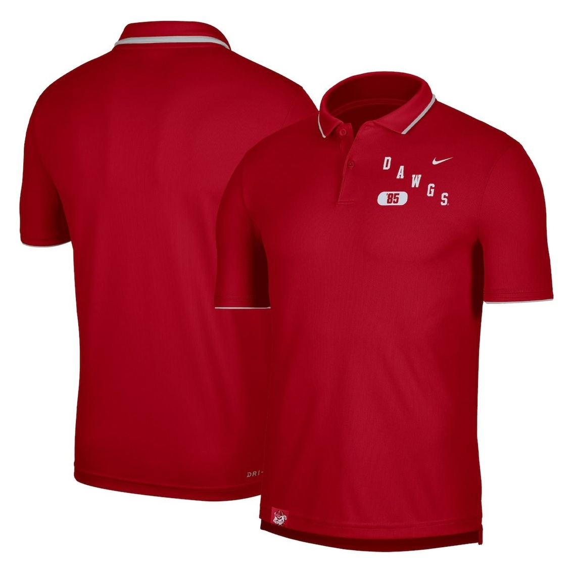 Nike Men's Red Georgia Bulldogs Wordmark Performance Polo 1 Nike Men's Red Georgia Bulldogs Wordmark Performance Polo