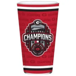 Indigo Falls Georgia Bulldogs College Football Playoff 2022 National S 16oz. Wrap Pint Glass