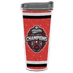 Indigo Falls Georgia Bulldogs College Football Playoff 2022 National S 22oz. Glitter Tumbler
