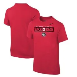 Nike Youth Red Georgia Bulldogs Back-To-Back College Football Playoff National S T-Shirt