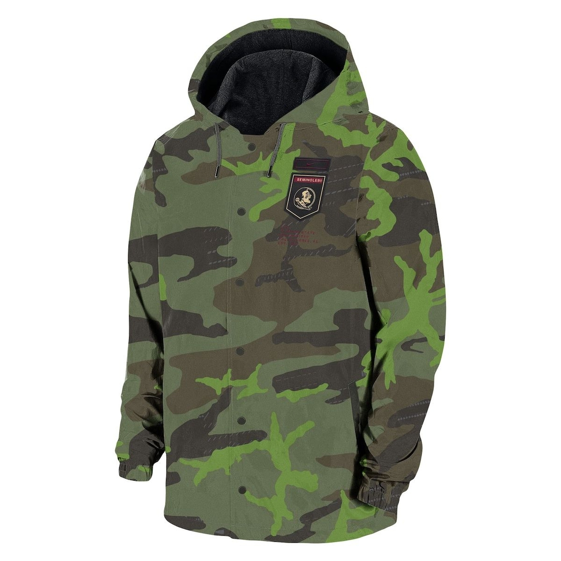 Nike Men's Camo Florida State Seminoles Hoodie Full-Snap Jacket 3 Nike Men's Camo Florida State Seminoles Hoodie Full-Snap Jacket - Image 3