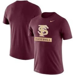 Nike Men's Garnet Florida State Seminoles Baseball Logo Stack Legend Performance T-Shirt