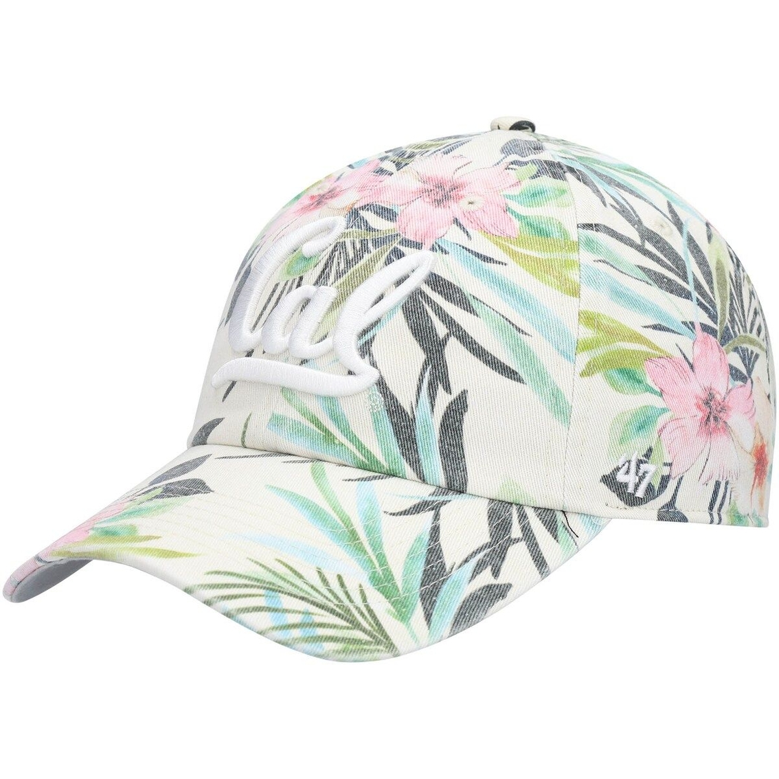 '47 Women's White Cal Bears Bloom Clean Up Adjustable Hat 1 '47 Women's White Cal Bears Bloom Clean Up Adjustable Hat