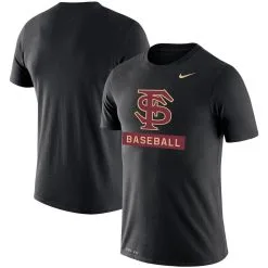 Nike Men's Black Florida State Seminoles Baseball Logo Stack Legend Performance T-Shirt