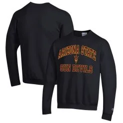 Champion Men's Black Arizona State Sun Devils High Motor Pullover Sweatshirt