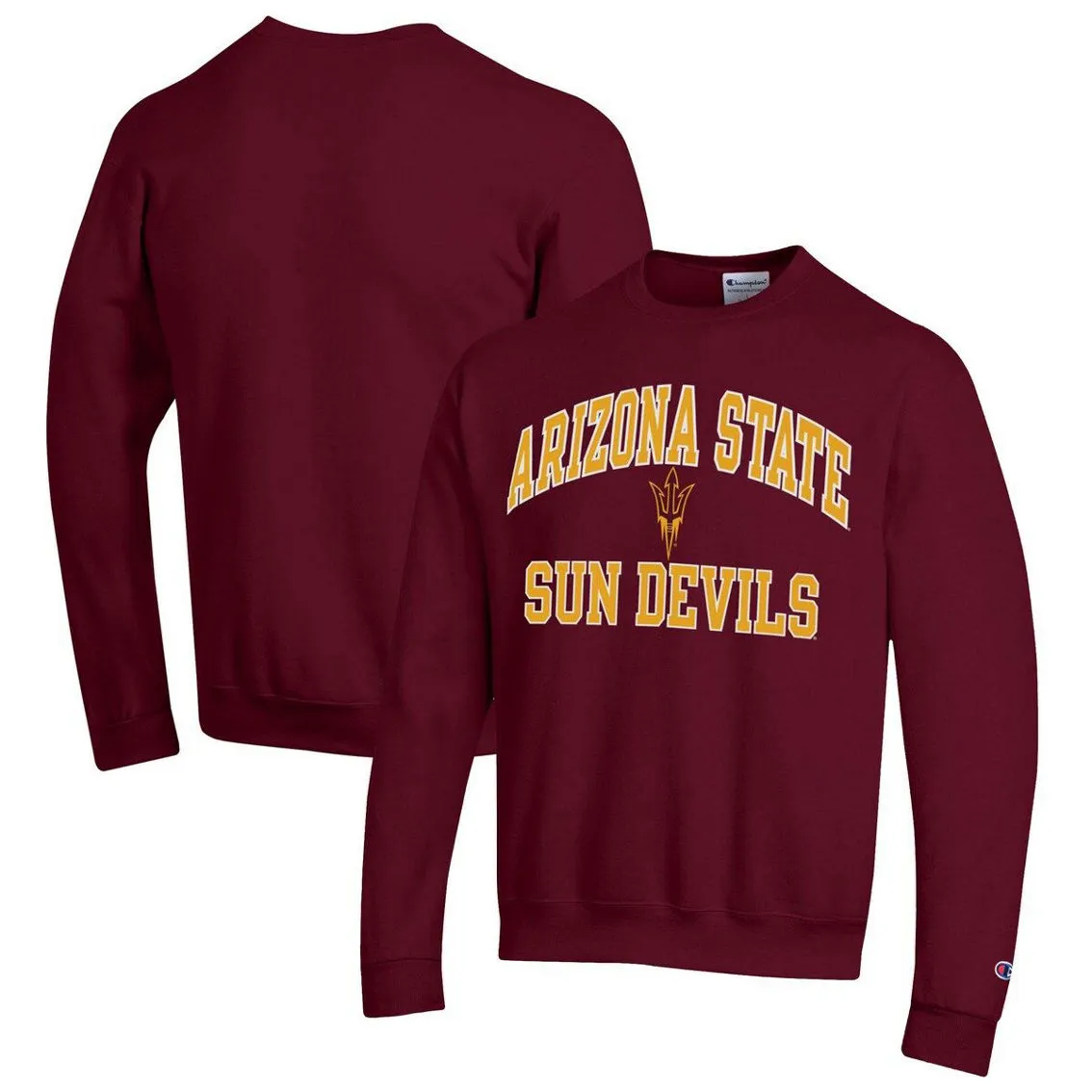 Champion Men's Maroon Arizona State Sun Devils High Motor Pullover Sweatshirt 2 Champion Men's Maroon Arizona State Sun Devils High Motor Pullover Sweatshirt - Image 2