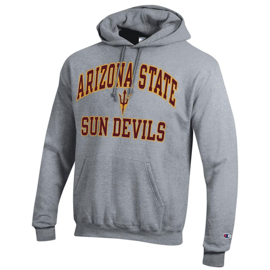 Champion Men's Heather Gray Arizona State Sun Devils High Motor Pullover Hoodie 3 Champion Men's Heather Gray Arizona State Sun Devils High Motor Pullover Hoodie - Image 3
