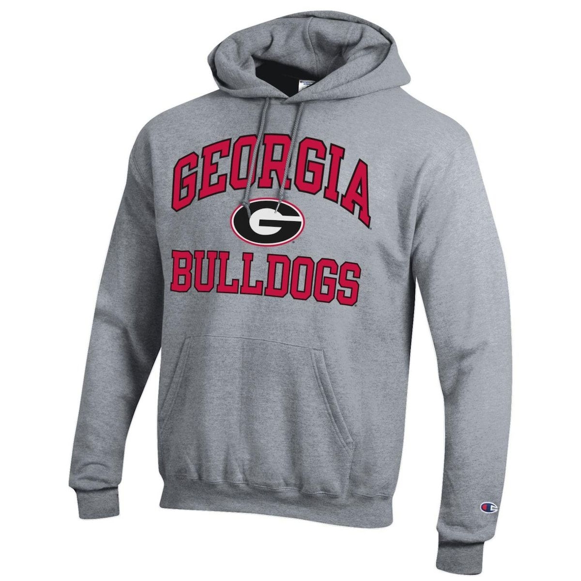 Champion Men's Heather Gray Georgia Bulldogs High Motor Pullover Hoodie 3 Champion Men's Heather Gray Georgia Bulldogs High Motor Pullover Hoodie - Image 3