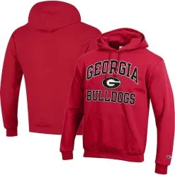 Champion Men's Red Georgia Bulldogs High Motor Pullover Hoodie