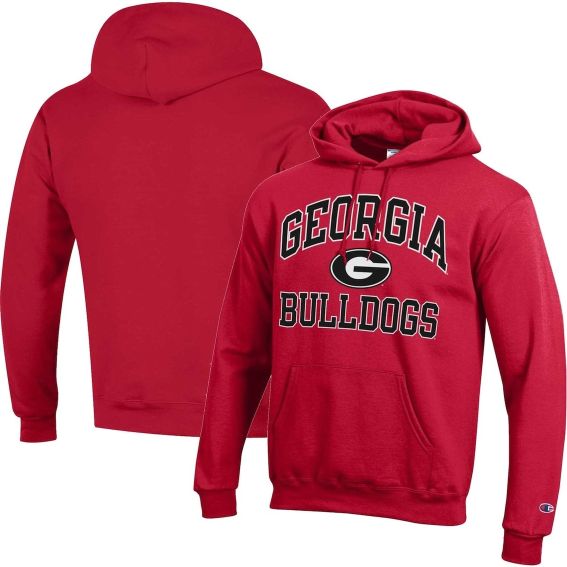 Champion Men's Red Georgia Bulldogs High Motor Pullover Hoodie 2 Champion Men's Red Georgia Bulldogs High Motor Pullover Hoodie - Image 2