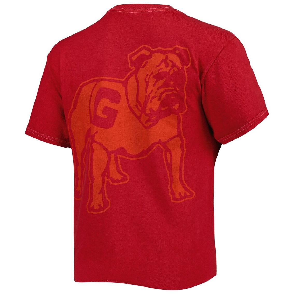 '47 Women's Red Georgia Bulldogs Vintage Tubular Hyper Bright 2-Hit Cropped T-Shirt 4 '47 Women's Red Georgia Bulldogs Vintage Tubular Hyper Bright 2-Hit Cropped T-Shirt - Image 4