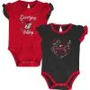 Outerstuff Girls Newborn & Infant Red/Black Georgia Bulldogs Too Much Love Two-Piece Bodysuit Set