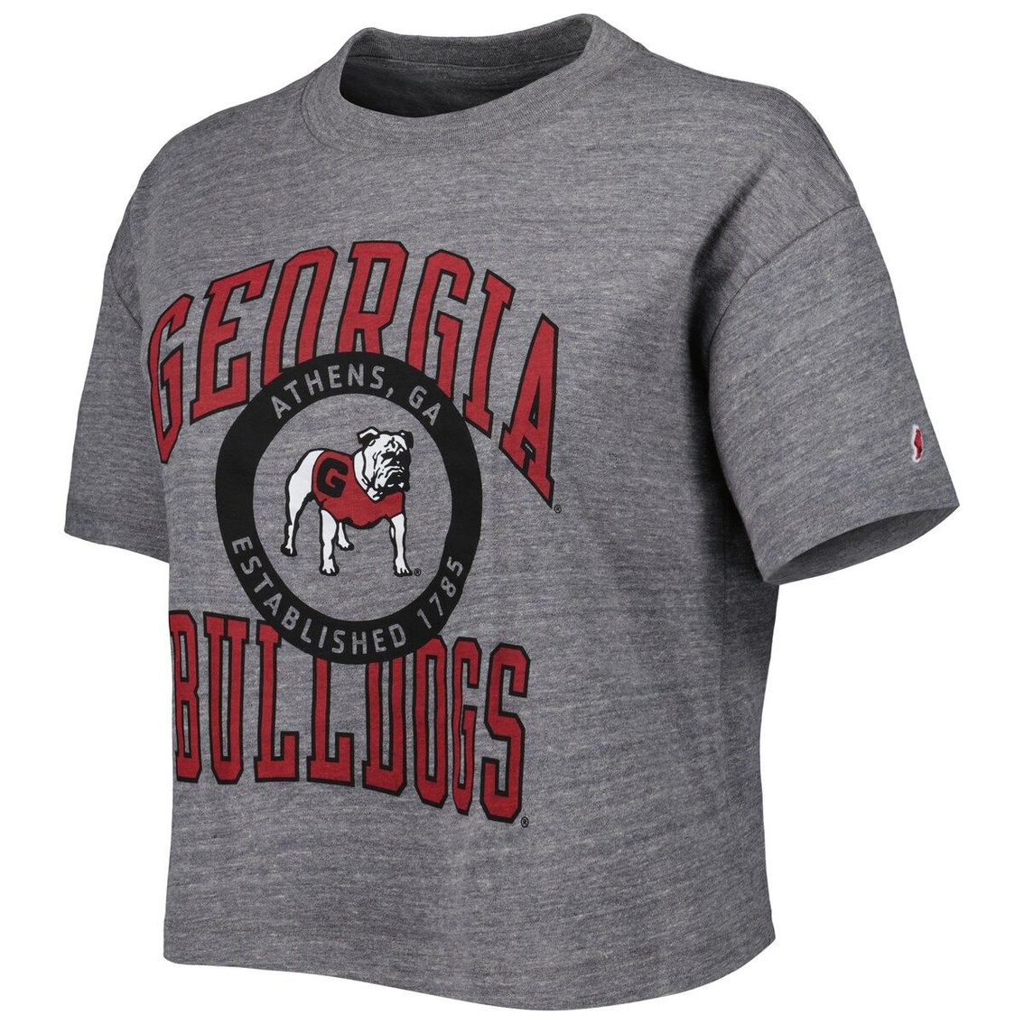 League Collegiate Wear Women's Heather Gray Georgia Bulldogs Intramural Midi Seal Tri-Blend T-Shirt 3 League Collegiate Wear Women's Heather Gray Georgia Bulldogs Intramural Midi Seal Tri-Blend T-Shirt - Image 3