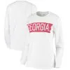 Pressbox Women's White Georgia Bulldogs Big Block Whiteout Long Sleeve T-Shirt