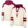 Colosseum Men's Cream Arizona State Sun Devils Lace-Up 4.0 Vintage Pullover Hoodie