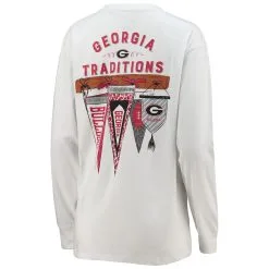 Pressbox Women's White Georgia Bulldogs Traditions Pennant Long Sleeve T-Shirt 7 Pressbox Women's White Georgia Bulldogs Traditions Pennant Long Sleeve T-Shirt -Arizona State Sun Devils Shop DSCO1161600593 3550 ALT3