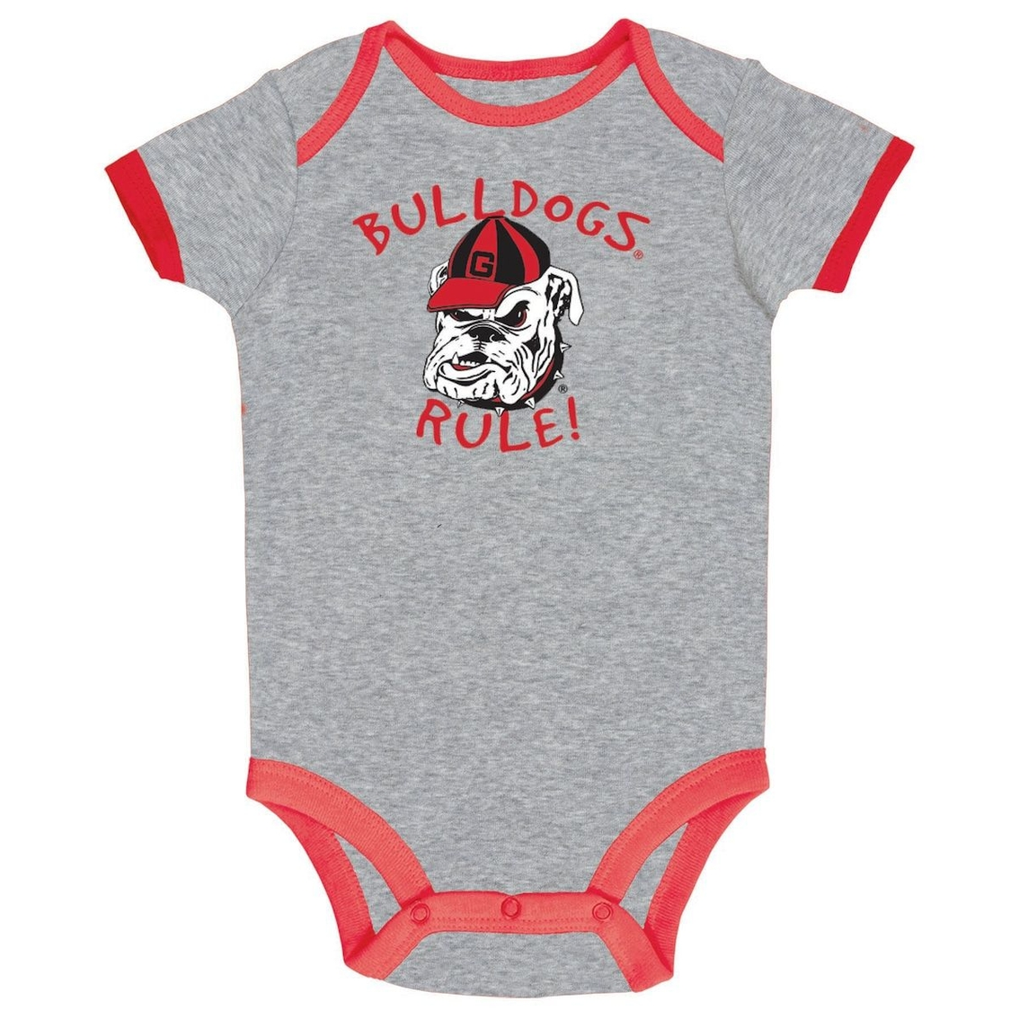 Champion Newborn & Infant Red/Heather Gray/White Georgia Bulldogs Three-Pack Bodysuit Set 4 Champion Newborn & Infant Red/Heather Gray/White Georgia Bulldogs Three-Pack Bodysuit Set - Image 4