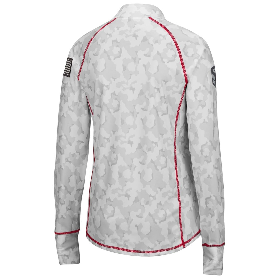 Colosseum Women's White Georgia Bulldogs OHT Military Appreciation Officer Arctic Camo 1/4-Zip Jacket 4 Colosseum Women's White Georgia Bulldogs OHT Military Appreciation Officer Arctic Camo 1/4-Zip Jacket - Image 4
