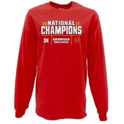 Blue 84 Women's Red Georgia Bulldogs 3-Time Football National S Oversized Long Sleeve T-Shirt -Arizona State Sun Devils Shop DSCO1161605268 BLUERE ALT2