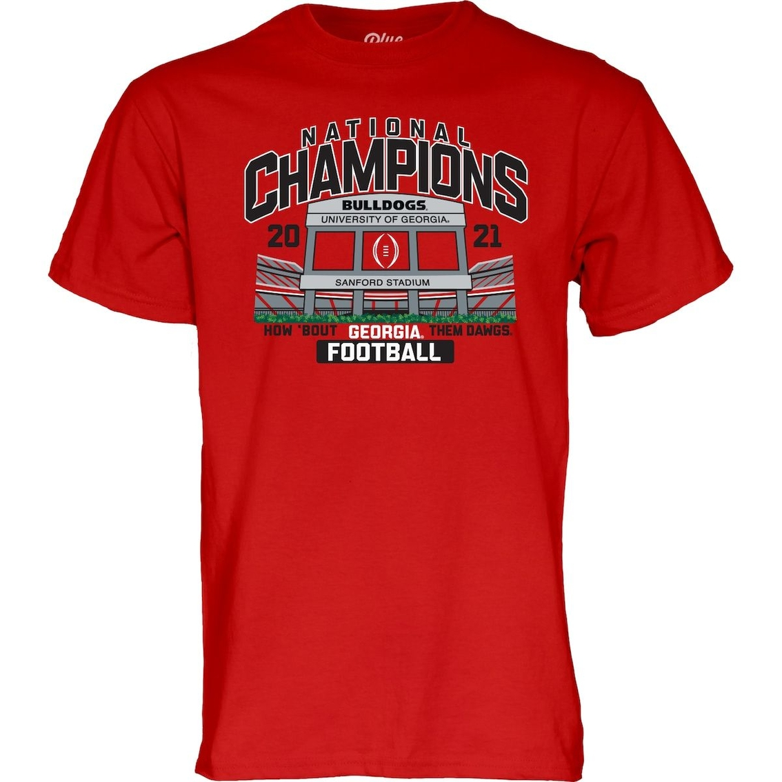 Blue 84 Men's Red Georgia Bulldogs College Football Playoff 2021 National S Stadium Schedule T-Shirt 3 Blue 84 Men's Red Georgia Bulldogs College Football Playoff 2021 National S Stadium Schedule T-Shirt - Image 3