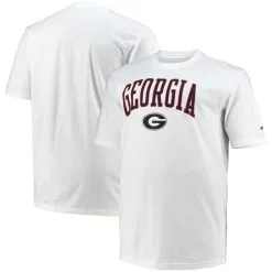 Champion Men's White Georgia Bulldogs Big & Tall Arch Over Wordmark T-Shirt