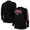 Champion Men's Black Georgia Bulldogs Big & Tall 2-Hit Long Sleeve T-Shirt