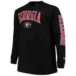 Champion Men's Black Georgia Bulldogs Big & Tall 2-Hit Long Sleeve T-Shirt -Arizona State Sun Devils Shop DSCO1161610890 1007 ALT2