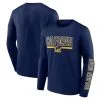 Fanatics Branded Men's Navy Cal Bears Modern Two-Hit Long Sleeve T-Shirt
