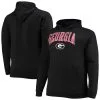 Champion Men's Black Georgia Bulldogs Big & Tall Arch Over Logo Powerblend Pullover Hoodie