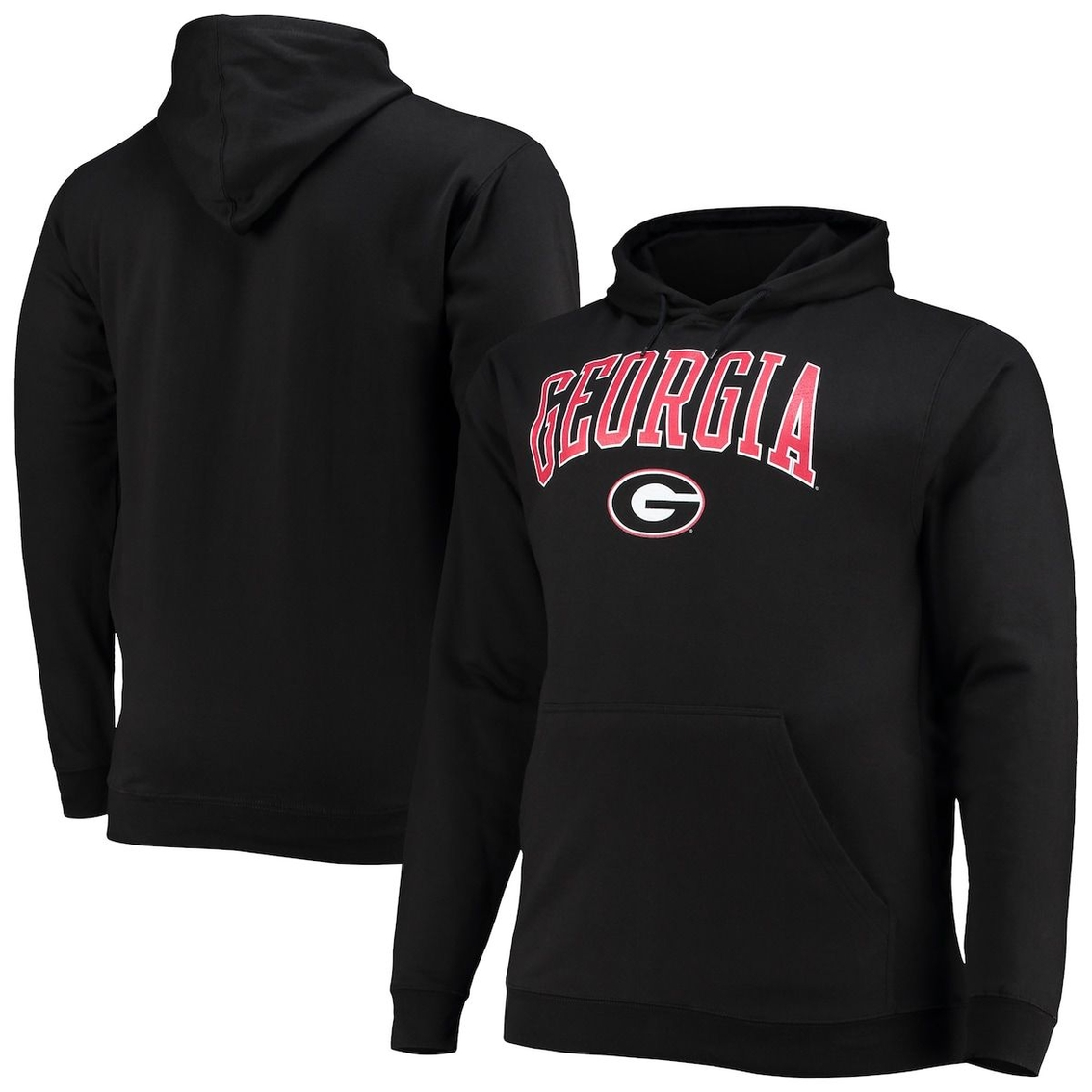Champion Men's Black Georgia Bulldogs Big & Tall Arch Over Logo Powerblend Pullover Hoodie 2 Champion Men's Black Georgia Bulldogs Big & Tall Arch Over Logo Powerblend Pullover Hoodie - Image 2