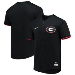 Nike Men's Black Georgia Bulldogs Replica Baseball Jersey
