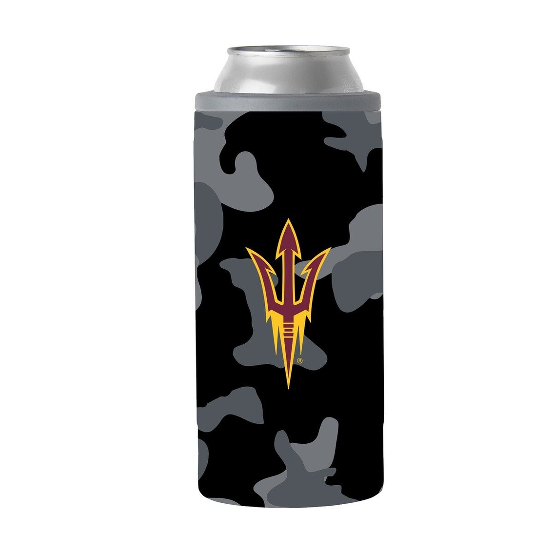 Logo Brands Arizona State Sun Devils 12oz. Black Camo Slim Can Cooler 1 Logo Brands Arizona State Sun Devils 12oz. Black Camo Slim Can Cooler