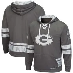 Colosseum Men's Gray Georgia Bulldogs OHT Military Appreciation Lace-Up Pullover Hoodie