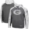 Colosseum Men's Gray/Arctic Camo Georgia Bulldogs OHT Military Appreciation Tonal Raglan Pullover Hoodie