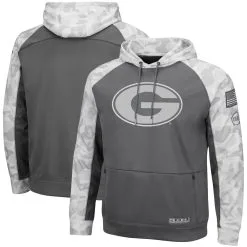 Colosseum Men's Gray/Arctic Camo Georgia Bulldogs OHT Military Appreciation Tonal Raglan Pullover Hoodie