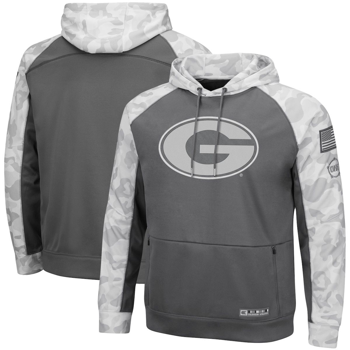 Colosseum Men's Gray/Arctic Camo Georgia Bulldogs OHT Military Appreciation Tonal Raglan Pullover Hoodie 2 Colosseum Men's Gray/Arctic Camo Georgia Bulldogs OHT Military Appreciation Tonal Raglan Pullover Hoodie - Image 2