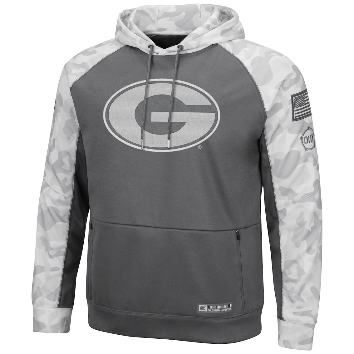 Colosseum Men's Gray/Arctic Camo Georgia Bulldogs OHT Military Appreciation Tonal Raglan Pullover Hoodie 3 Colosseum Men's Gray/Arctic Camo Georgia Bulldogs OHT Military Appreciation Tonal Raglan Pullover Hoodie - Image 3