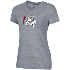 Champion Women's Gray Georgia Bulldogs Vault Logo V-Neck T-Shirt 6 Champion Women's Gray Georgia Bulldogs Vault Logo V-Neck T-Shirt -Arizona State Sun Devils Shop DSCO1161617456 1927 ALT2