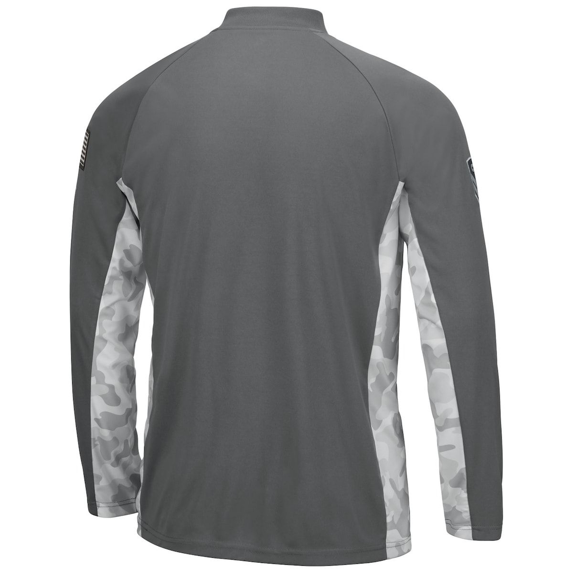 Colosseum Men's Gray/Camo Georgia Bulldogs OHT Military Appreciation Swoop Quarter-Zip Jacket 4 Colosseum Men's Gray/Camo Georgia Bulldogs OHT Military Appreciation Swoop Quarter-Zip Jacket - Image 4