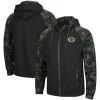 Colosseum Men's Black/Camo Georgia Bulldogs OHT Military Appreciation Raglan Full-Zip Hoodie